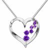 Journey Amethyst and Diamond Accent Heart Pendant in 10K White Gold