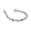 Thumbnail Image 2 of 0.33 CT. T.W. Enhanced Black and White Diamond Waves Bracelet in Sterling Silver - 7.25"