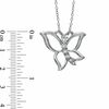 Thumbnail Image 2 of 0.18 CT. T.W. Diamond Butterfly Pendant in Sterling Silver