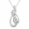 Thumbnail Image 0 of Diamond Accent Double Loop Pendant in Sterling Silver