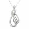 Thumbnail Image 1 of Diamond Accent Double Loop Pendant in Sterling Silver