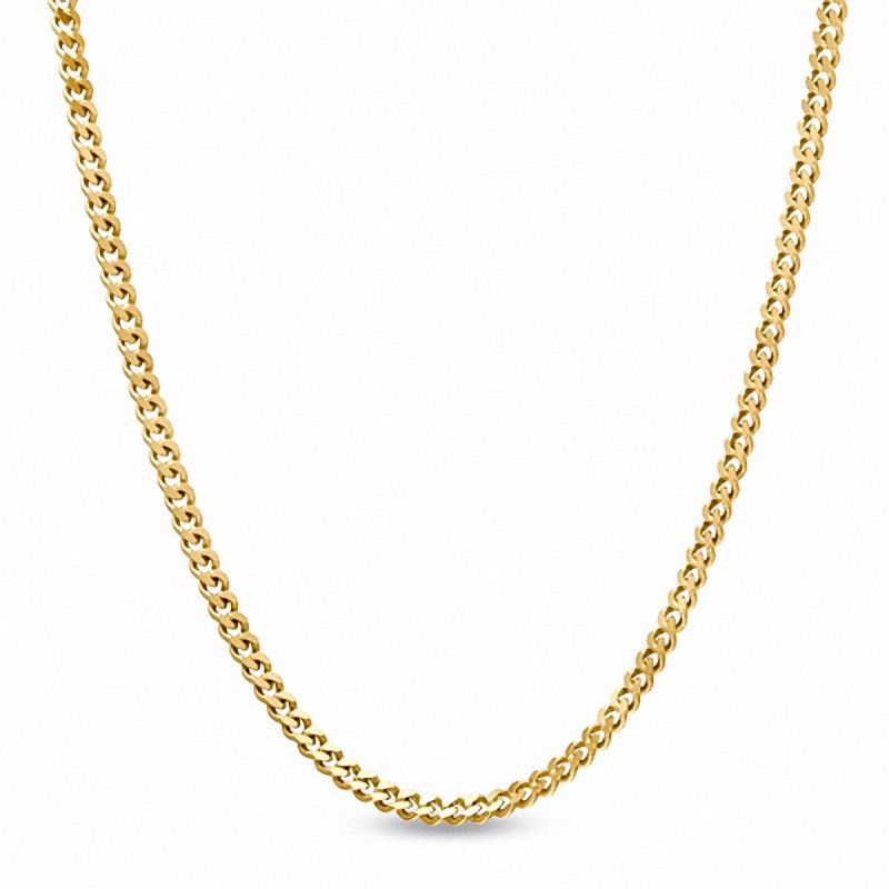 Main Image 1 of 1.0mm Curb Chain Necklace in 14K Gold - 18"