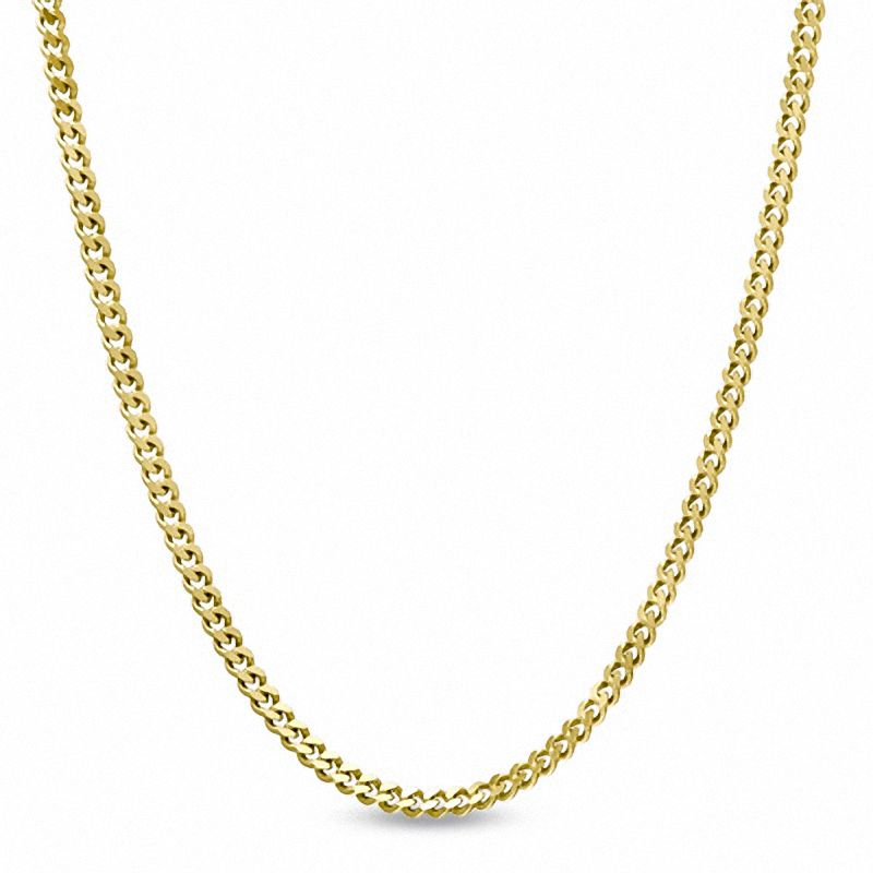Main Image 1 of 1.0mm Curb Chain Necklace in 14K Gold - 20"