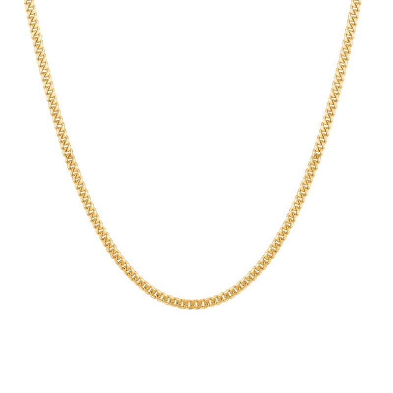 Main Image 1 of 2.0mm Curb Chain Necklace in 14K Gold - 18"