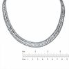 Thumbnail Image 2 of Sterling Silver Beaded "X" Necklace - 17"