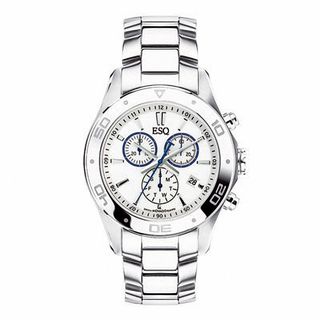 Men's ESQ by Movado Aston Chronograph Watch with White Dial (Model: 07301330)
