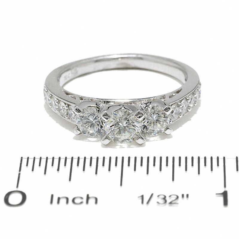 1.20 CT. T.W. Diamond Past Present Future® Ring in 14K White Gold