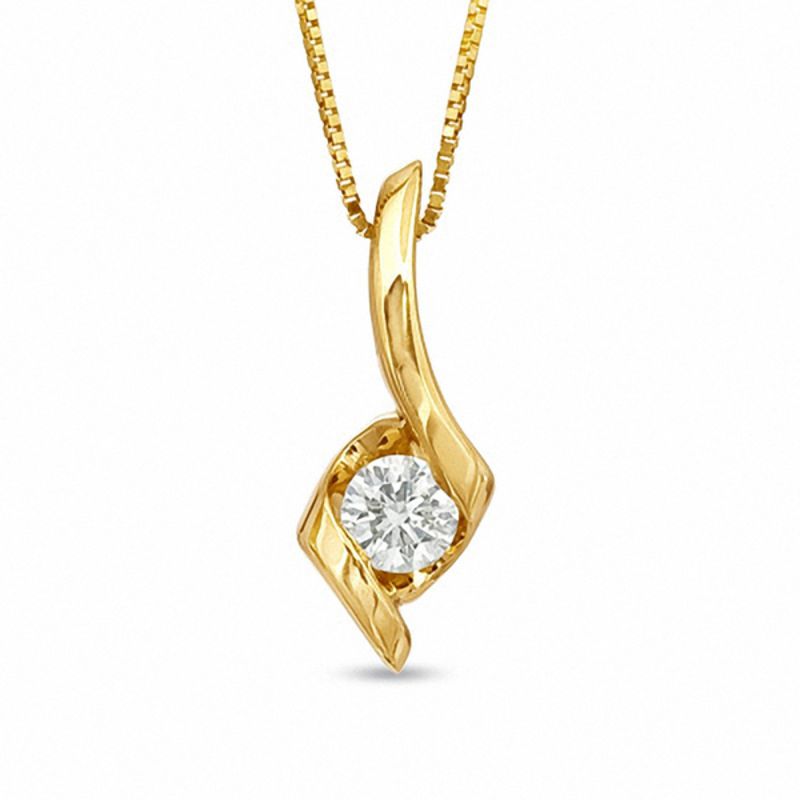 Sirena™ 0.12 CT. Diamond Solitaire Pendant in 10K Gold