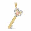 Thumbnail Image 0 of "I Love You" Heart Key Charm in 10K Tri-Tone Gold