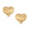 Thumbnail Image 0 of Child's Diamond-Cut Heart Earrings in 14K Gold