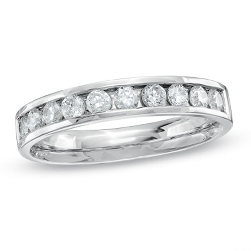 Ladies' 0.50 CT. T.W. Canadian Certified Diamond Channel Band in 14K White Gold (I/I1)|Peoples Jewellers