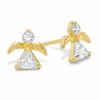 Thumbnail Image 1 of Child's Cubic Zirconia Angel Earrings in 14K Gold