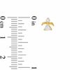 Thumbnail Image 2 of Child's Cubic Zirconia Angel Earrings in 14K Gold