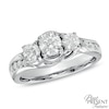Thumbnail Image 1 of 1.00 CT. T.W. Diamond Three Stone Crown Engagement Ring in 14K White Gold