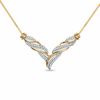 Thumbnail Image 1 of 1.00 CT. T.W. Diamond Chevron Necklace in 10K Gold - 16"