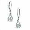 Thumbnail Image 1 of 0.20 CT. T.W. Diamond Cluster Teardrop Earrings in 10K White Gold