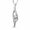 Thumbnail Image 1 of Sirena™ Diamond Accent Bypass Pendant in 14K White Gold