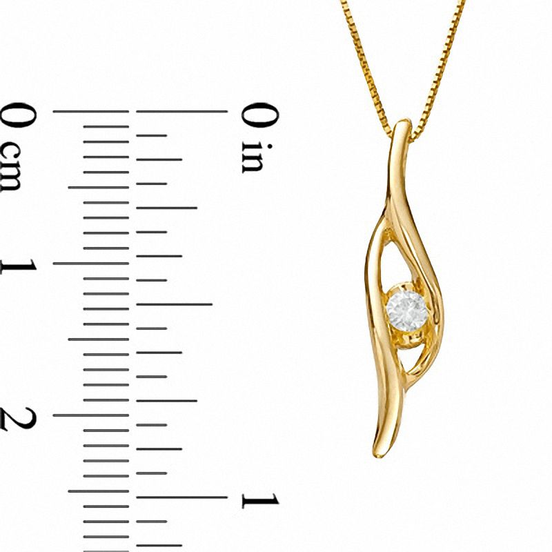 Main Image 2 of Sirena™ Diamond Accent Bypass Pendant in 10K Gold