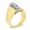 0.51 CT. T.W. Diamond Linear Past Present Future® Ring in 14K Gold