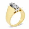 Thumbnail Image 1 of 0.51 CT. T.W. Diamond Linear Past Present Future® Ring in 14K Gold