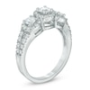 Thumbnail Image 2 of 1.00 CT. T.W. Canadian Certified Diamond Round Frame Engagement Ring in 14K White Gold (I/I1)