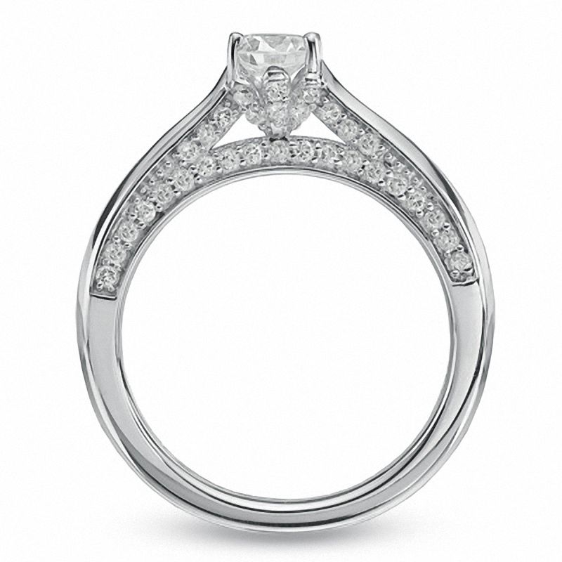 Main Image 2 of 1.00 CT. T.W. Certified Diamond Engagement Ring in 14K White Gold