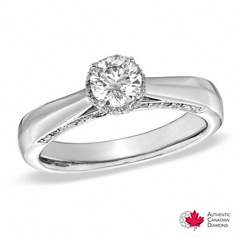 0.75 CT. T.W. Certified Canadian Diamond Engagement Ring in 14K White Gold (I/I1)|Peoples Jewellers