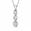 Thumbnail Image 1 of 0.25 CT. T.W. Certified Canadian Diamond Three Stone Pendant in 14K White Gold (I/I2) - 17''