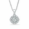 Thumbnail Image 1 of 0.25 CT. T.W. Diamond Frame Pendant in 10K White Gold