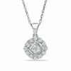 Thumbnail Image 0 of 0.25 CT. T.W. Diamond Frame Pendant in 10K White Gold