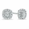 Thumbnail Image 1 of 0.25 CT. T.W. Diamond Frame Earrings in 10K White Gold
