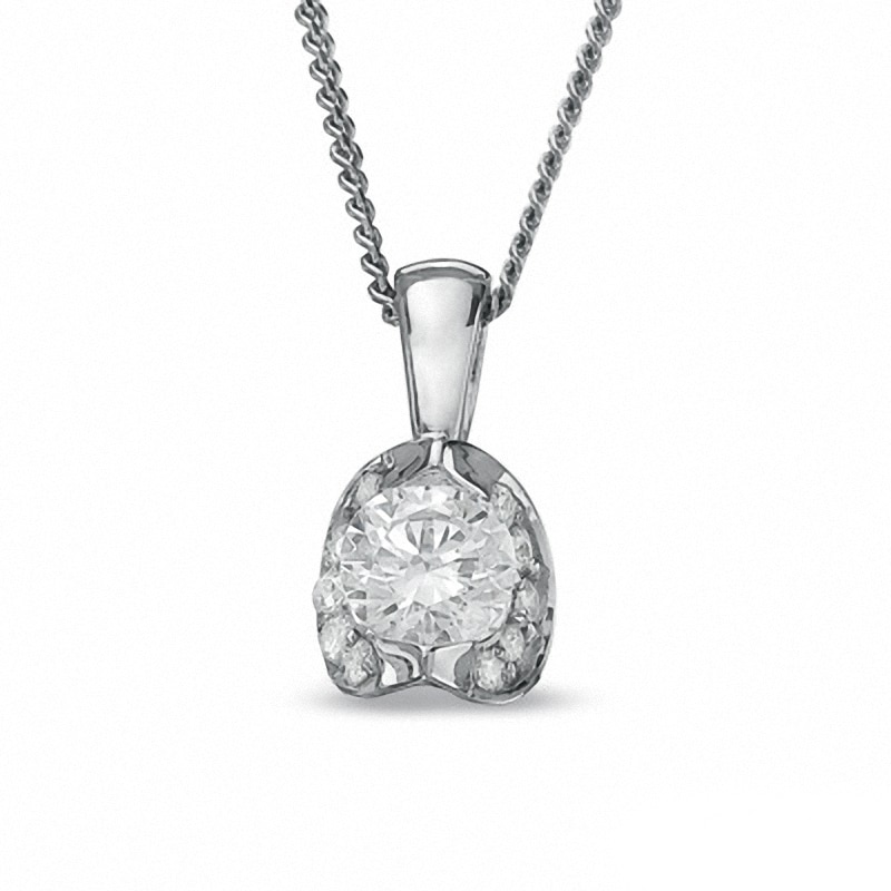 0.25 CT. T.W. Certified Canadian Diamond Pendant in 14K White Gold - 17"|Peoples Jewellers