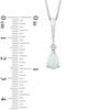 Pear-Shaped Lab-Created Opal and Diamond Accent Pendant and Earrings Set in Sterling Silver