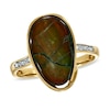 Thumbnail Image 0 of Ammonite and Diamond Accent Ring in 10K Gold