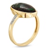 Thumbnail Image 2 of Ammonite and Diamond Accent Ring in 10K Gold