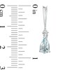 Thumbnail Image 3 of Pear-Shaped Aquamarine and Diamond Accent Stick Pendant and Earrings Set in Sterling Silver