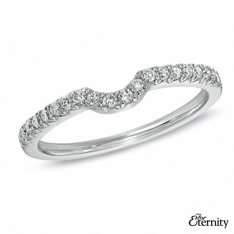 For Eternity 0.25 CT. T.W. Diamond Contour Wedding Band in 14K White Gold
