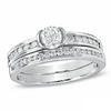 Thumbnail Image 0 of 1.00 CT. T.W. Certified Canadian Diamond Bridal Set in 14K White Gold (I/I1)