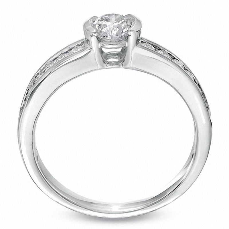 1.00 CT. T.W. Certified Canadian Diamond Bridal Set in 14K White Gold (I/I1)