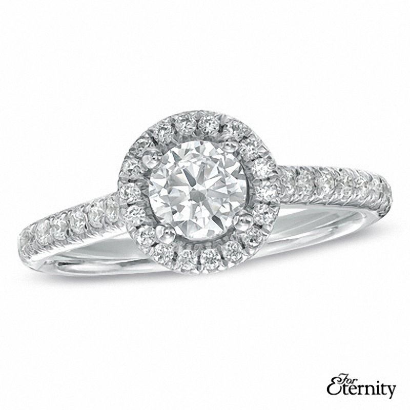 For Eternity 1.00 CT. T.W. Diamond Frame Engagement Ring in 14K White Gold