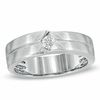 Thumbnail Image 0 of Men's 0.15 CT. Diamond Solitaire Anniversary Band in 14K White Gold
