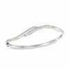 Thumbnail Image 1 of Lab-Created White Sapphire Bangle in Sterling Silver