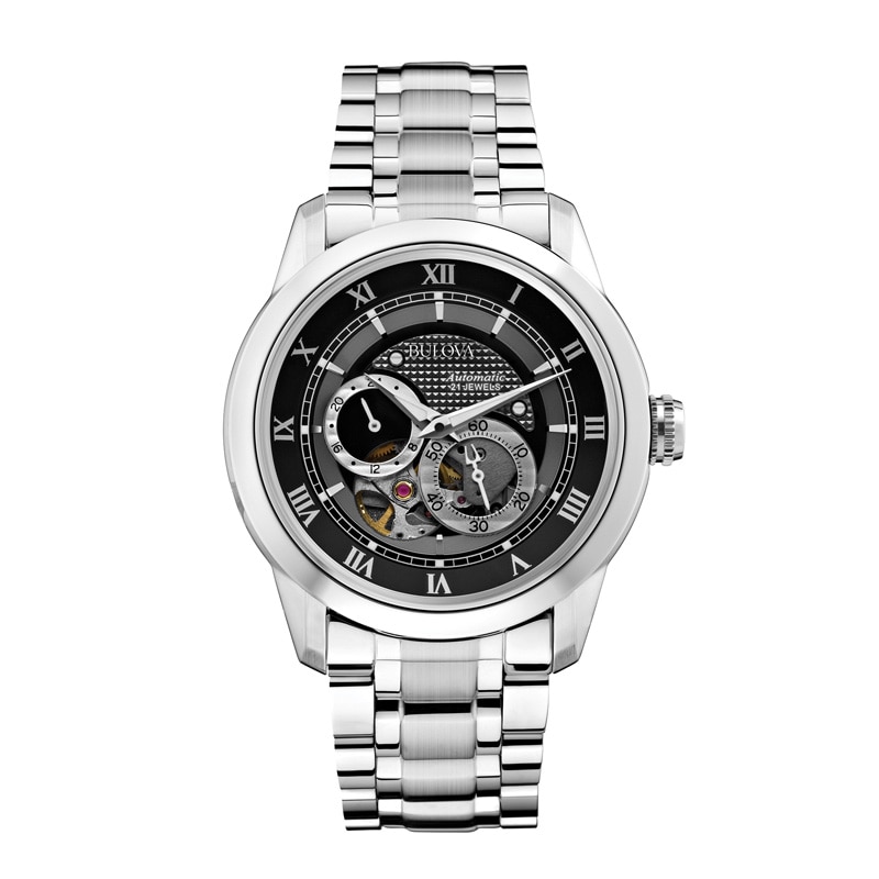 Main Image 1 of Men's Bulova BVA Series Automatic Watch with Black Dial (Model: 96A119)