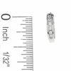 Thumbnail Image 1 of 0.10 CT. T.W. Diamond Huggie Hoop Earrings in 10K White Gold