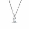 0.12 CT. Diamond Solitaire Pendant in 10K White Gold