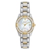 Ladies' Citizen Eco-Drive® Diamond Accent Two-Tone Watch with Mother-of-Pearl Dial (Model: EW1824-57D)