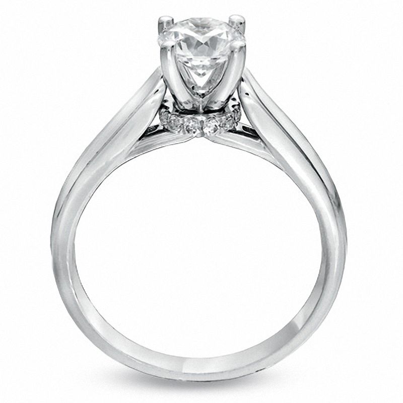 Main Image 2 of For Eternity 0.50 CT. T.W. Diamond Engagement Ring in 14K White Gold