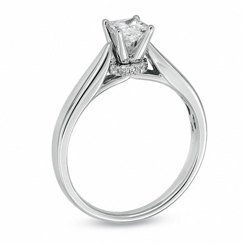 For Eternity 1.00 CT. T.W. Princess-Cut Diamond Solitaire Engagement Ring in 14K White Gold