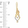 Thumbnail Image 1 of 0.20 CT. T.W. Diamond Twisted Vine Earrings in 10K Gold