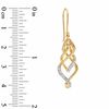 Thumbnail Image 2 of 0.20 CT. T.W. Diamond Twisted Vine Earrings in 10K Gold